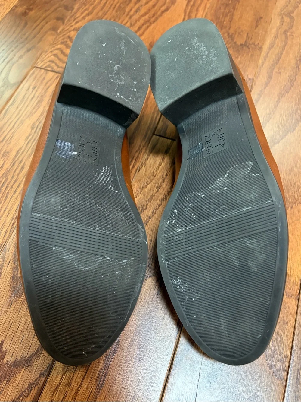 Naturalizer Natesa loafers brown tan gold buckle size 9